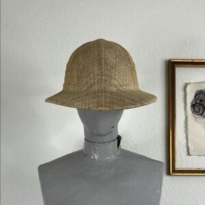 JJ Hat Center Safari Adjustable Tan Woven Brimmed Hat